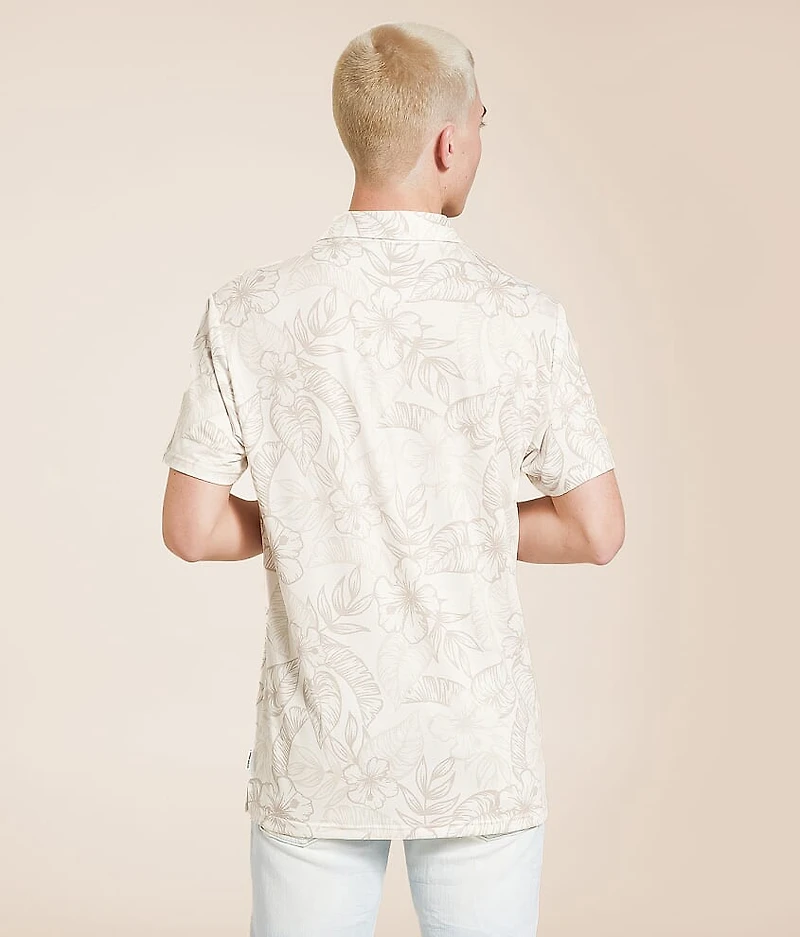 Tropical Floral Performance Polo