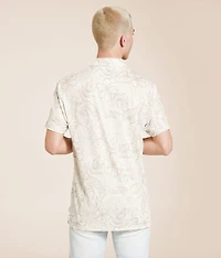 Tropical Floral Performance Polo