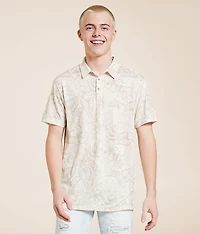 Tropical Floral Performance Polo