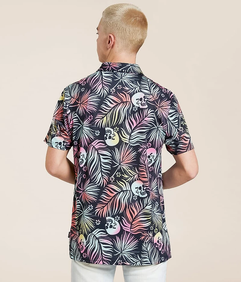 Tropical Skull Performance Polo