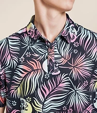 Tropical Skull Performance Polo