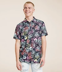Tropical Skull Performance Polo