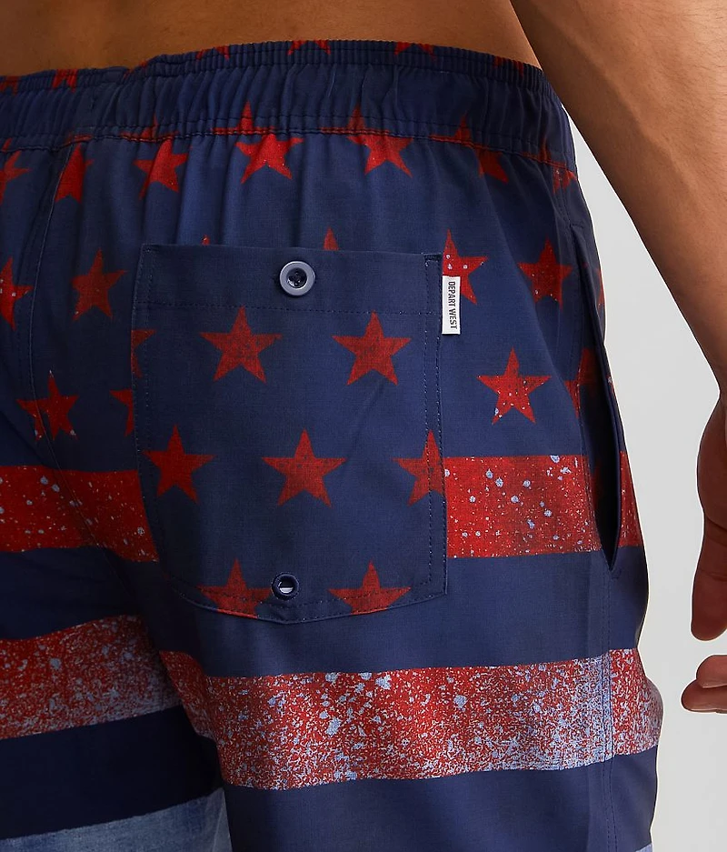 Stars & Stripes Stretch Swim Trunks