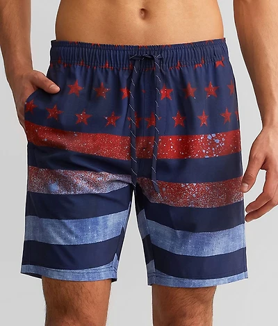 Stars & Stripes Stretch Swim Trunks