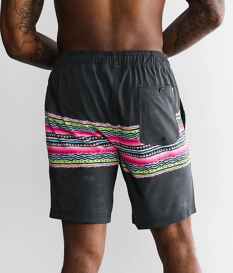 Striped Stretch Swim Trunks