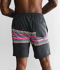 Striped Stretch Swim Trunks