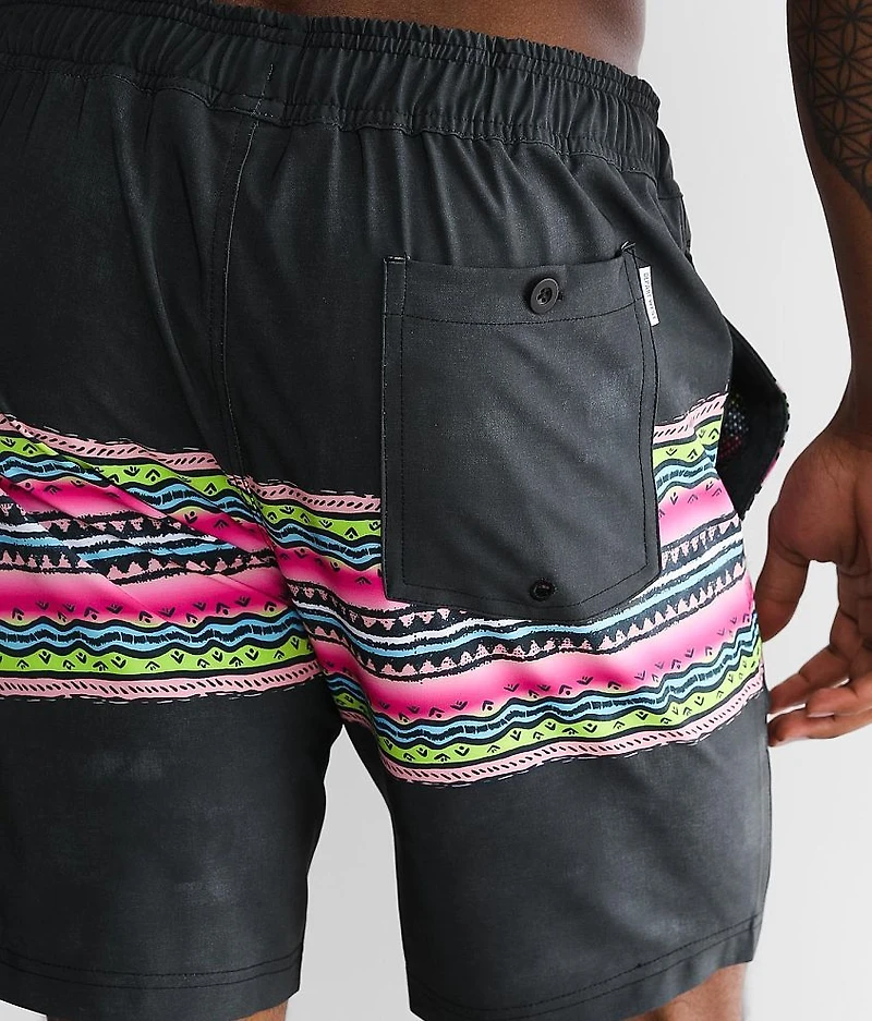 Striped Stretch Swim Trunks
