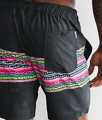 Striped Stretch Swim Trunks