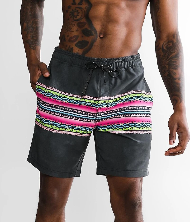 Striped Stretch Swim Trunks