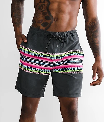 Striped Stretch Swim Trunks