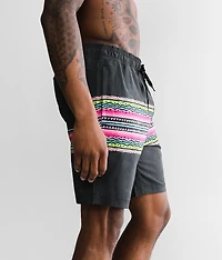 Striped Stretch Swim Trunks