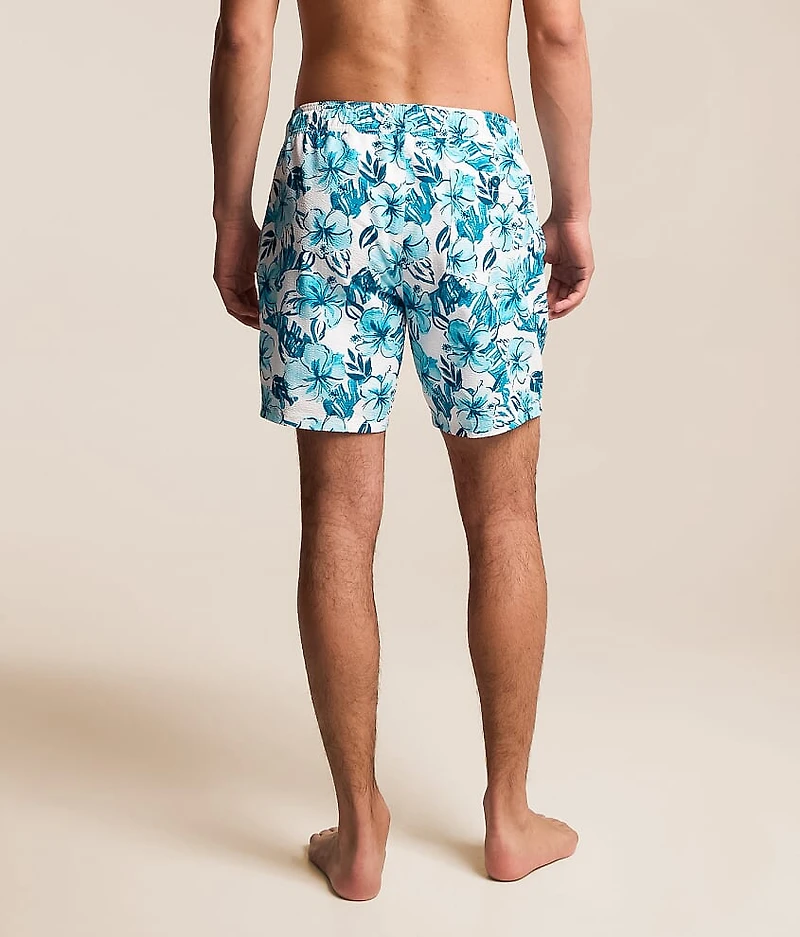 Omega Seersucker Swim Trunks