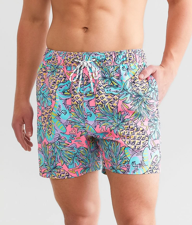 Primal Pines Stretch Swim Trunks