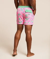 Flockin Aye Happy Stretch Swim Trunks