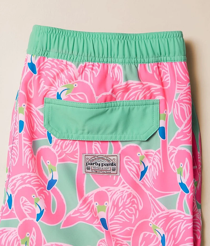 Flockin Aye Happy Stretch Swim Trunks