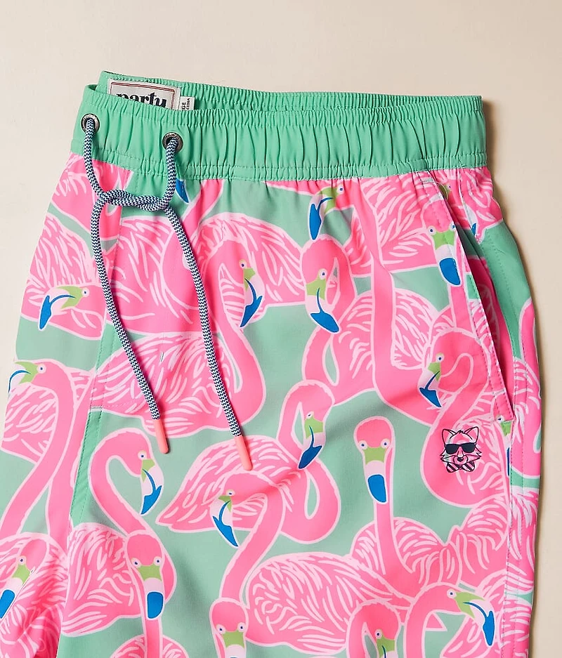 Flockin Aye Happy Stretch Swim Trunks