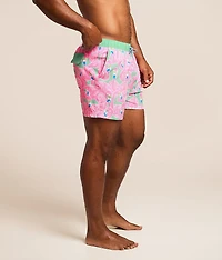 Flockin Aye Happy Stretch Swim Trunks