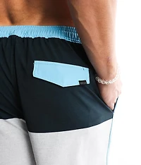 Color Block Stretch Swim Trunks