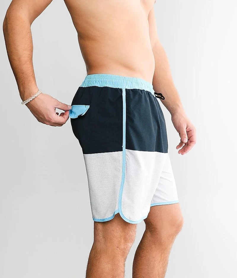 Color Block Stretch Swim Trunks