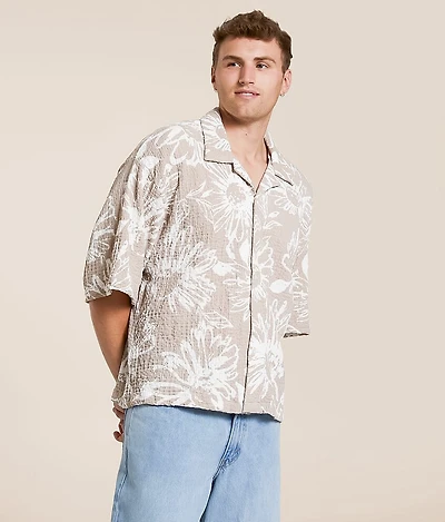 Floral Crinkle Shirt