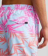 Tropical Neon Stretch Swim Trunks