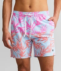 Tropical Neon Stretch Swim Trunks