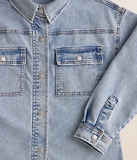 Girls - Washed Denim Shacket
