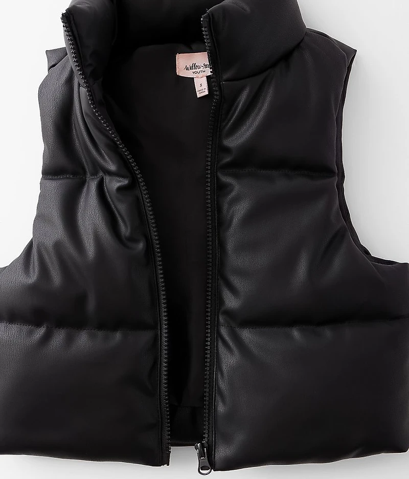 Girls - Pleather Puffer Vest