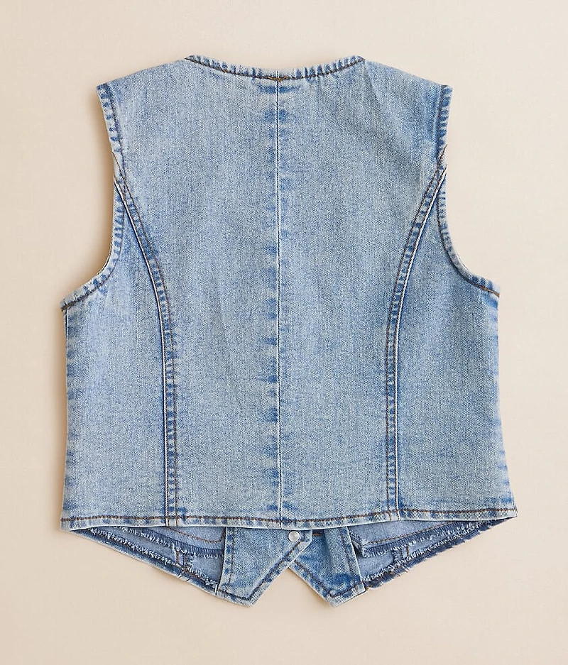 Girls - Washed Denim Stretch Vest