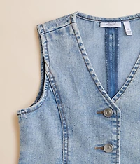 Girls - Washed Denim Stretch Vest