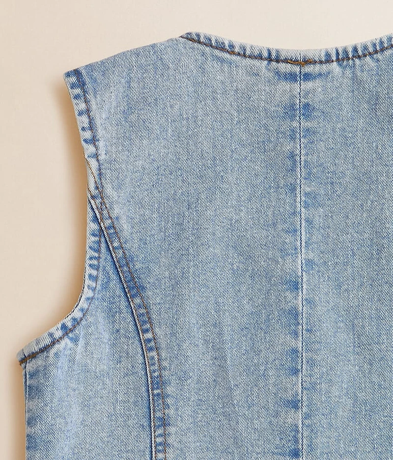 Girls - Washed Denim Stretch Vest