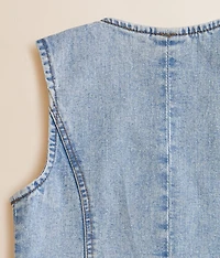 Girls - Washed Denim Stretch Vest
