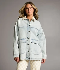 Washed Denim Stretch Jacket