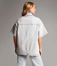 Washed Denim Stretch Shirt