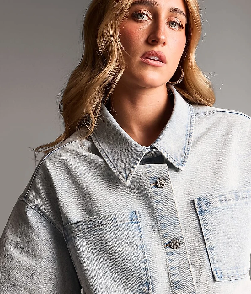 Washed Denim Stretch Shirt