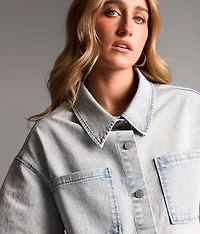 Washed Denim Stretch Shirt