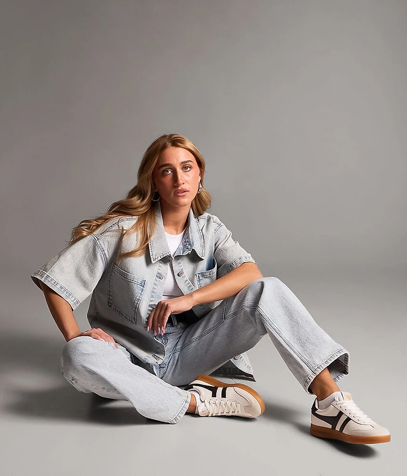 Washed Denim Stretch Shirt