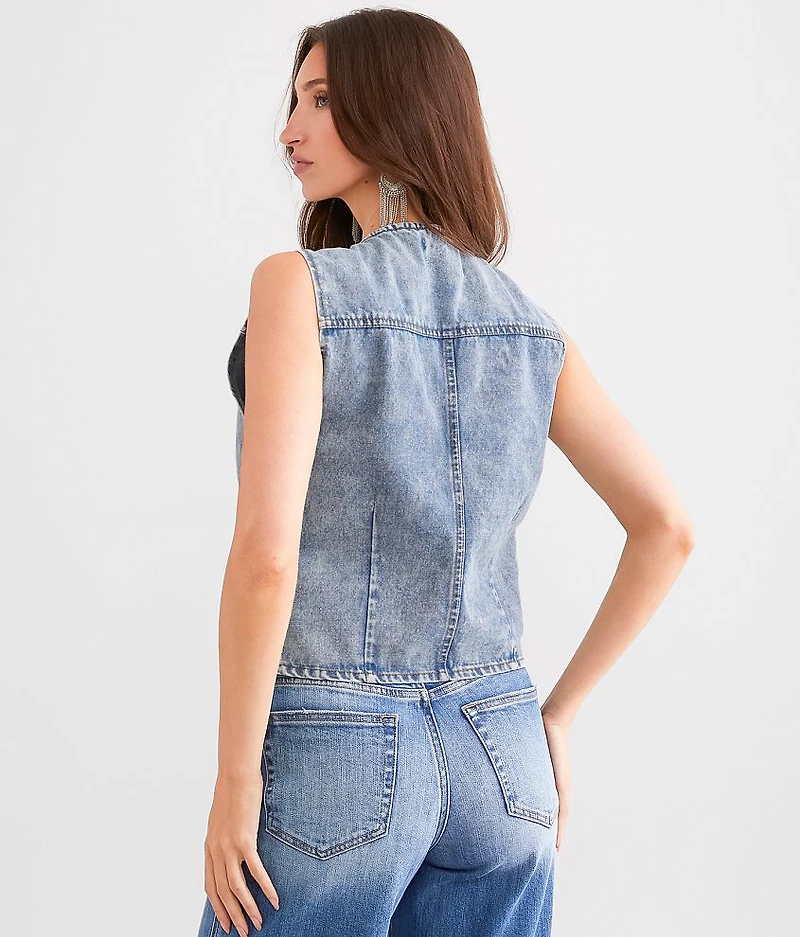 Washed Denim Vest