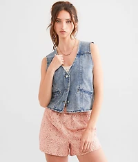 Washed Denim Vest