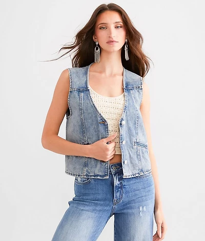 Washed Denim Vest