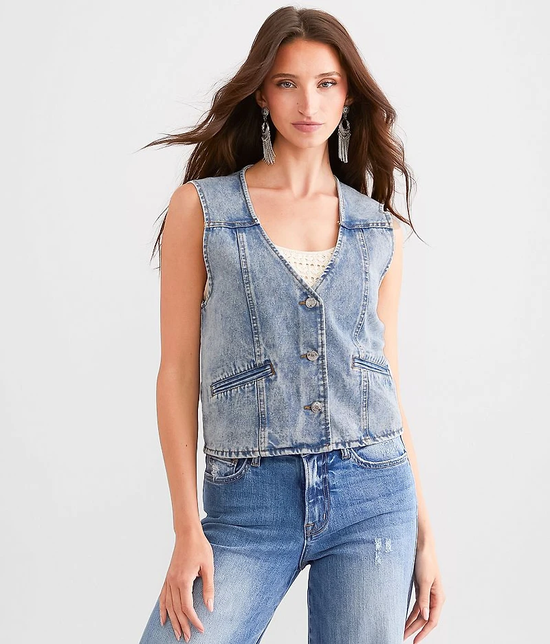 Washed Denim Vest
