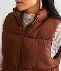 Cropped Puffer Vest