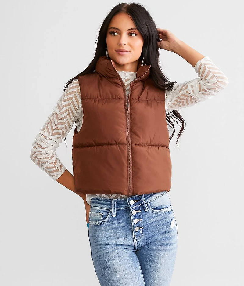 Cropped Puffer Vest