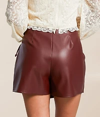 Pleather Skort