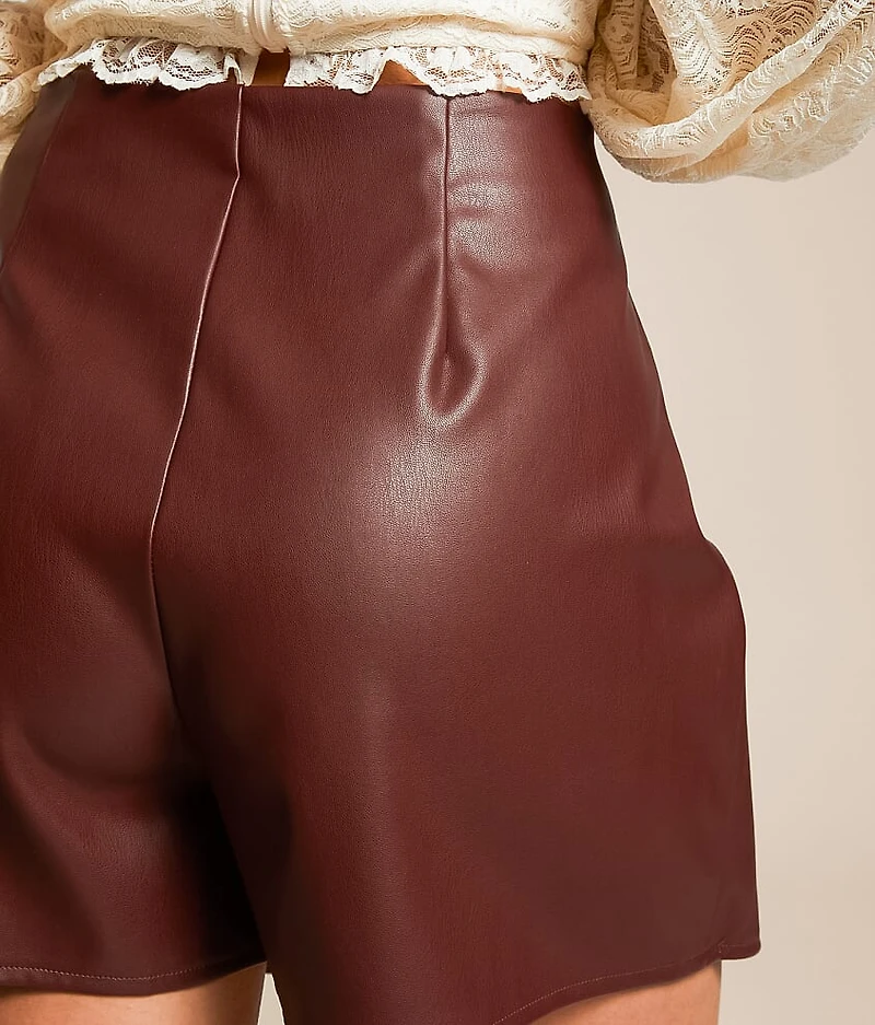Pleather Skort