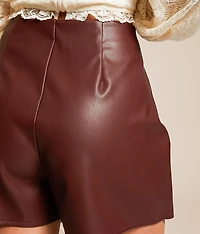 Pleather Skort