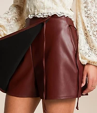 Pleather Skort