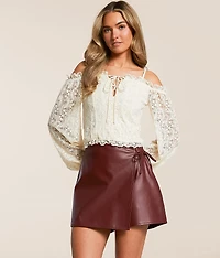 Pleather Skort