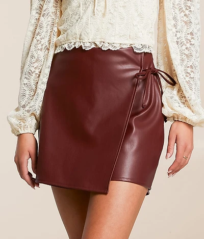 Pleather Skort