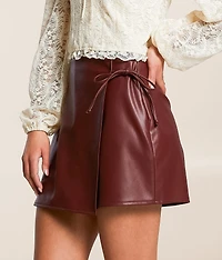 Pleather Skort